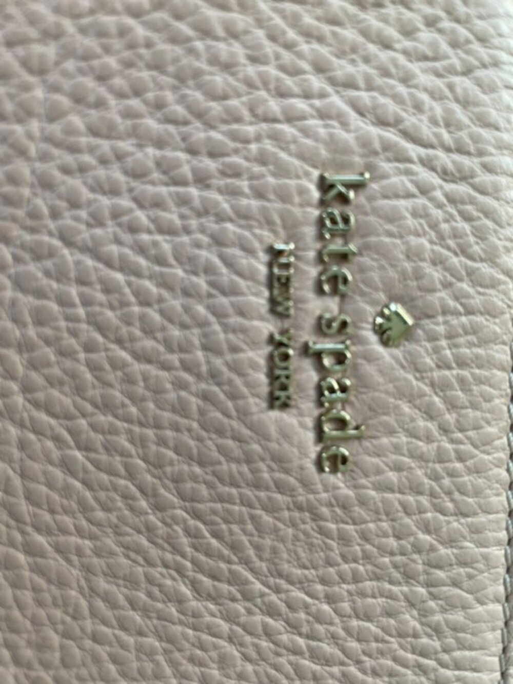 Kate Spade NY Pebbled Leather Crossbody Bag Pale Pink with Gold Hardware - Picture 2 of 5